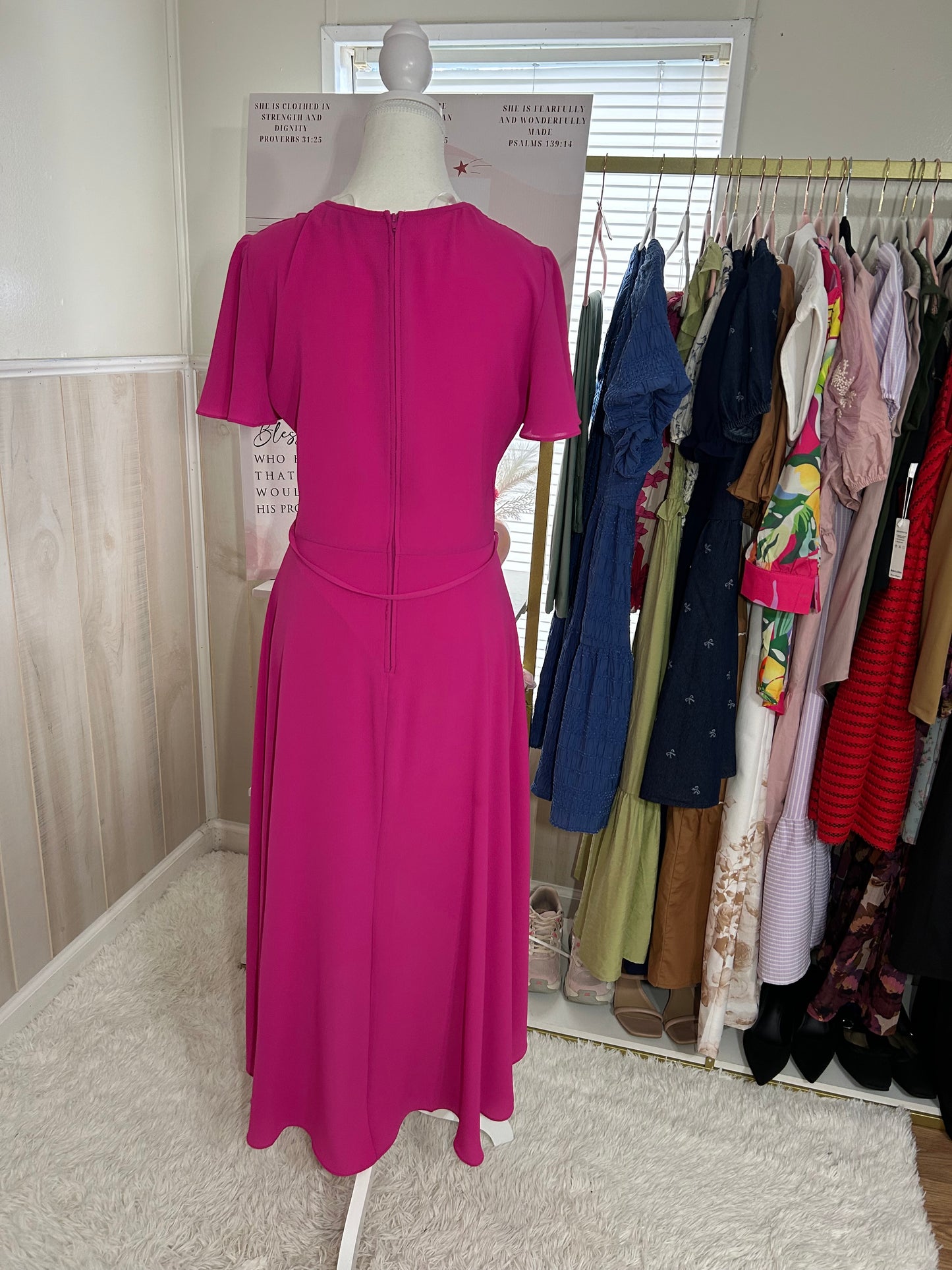 Wrap Fuchsia Dress