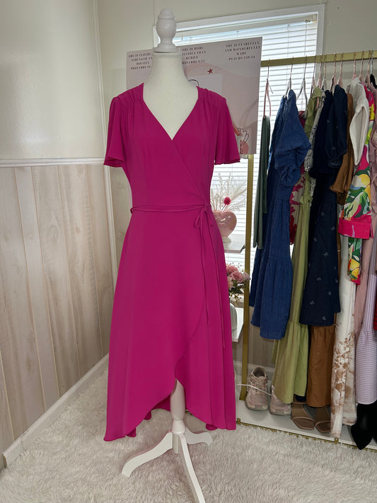 Wrap Fuchsia Dress
